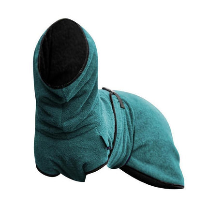 Pet Bathrobe Clothes Dog Towel Drying Robe Soft Warm Super Absorbent Lake Blue - Aimall