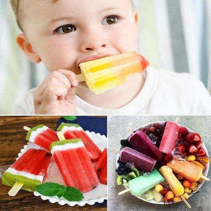 Silicone Ice Mould Cream Block Molds icy Pole Jelly Pop Popsicle Maker 10 Frozen - Aimall
