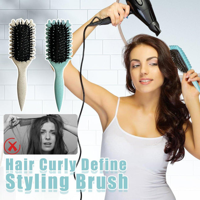 Upgraded Hair Styling Brush for Defined Curls with Ergonomic Handle Bounce Curl