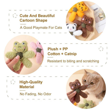 Cat Teething Toy Gnawing Doll Chew Toy for Dental Health Stress Relief Kitten