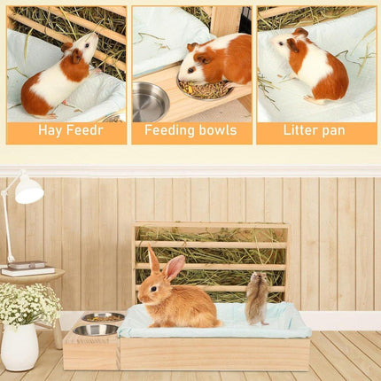 Rabbit Feeder Box Small Animal Feeder for Pet Feeding Storage Home Use Durable