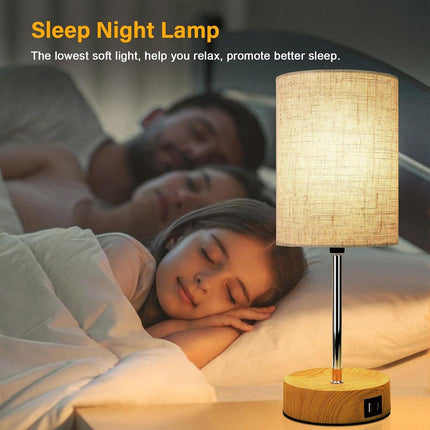 3-Speed Dimmable Bedside Table Lamp Touch Control Modern Nightstand Light