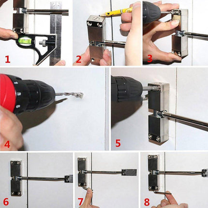 Simple Household Door Closer with Buffer Spring Easy Rebound Closing Device