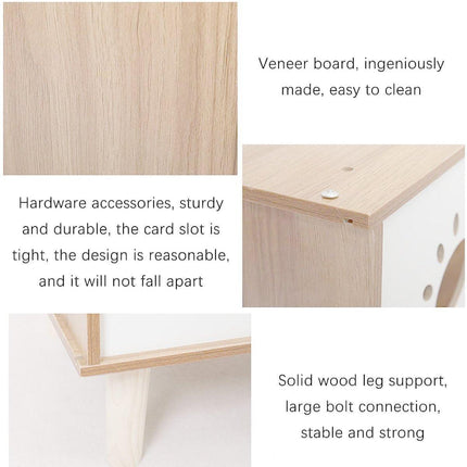 Wooden Pet House Modern Cat Dog Bed Furniture with Ventilation and Stability