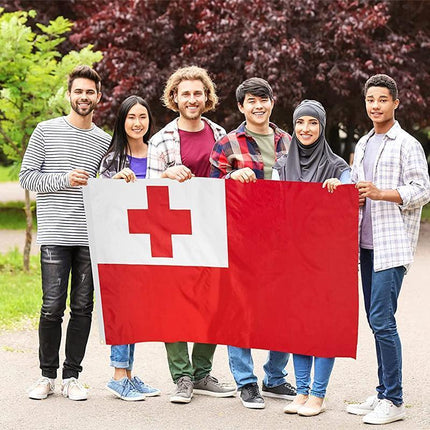 90 X 150CM Tongan Flag Large Puleʻanga Fakatuʻi ʻO Tonga Flag - Aimall