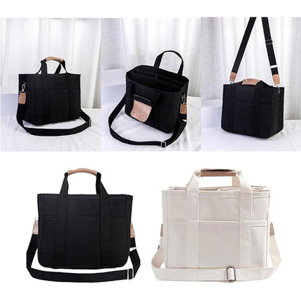 Stylish Multifunctional Mummy Bag Canvas Shoulder Crossbody Handheld Tote Bag