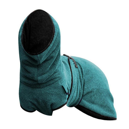 Pet Bathrobe Clothes Dog Towel Drying Robe Soft Warm Super Absorbent Lake Blue - Aimall