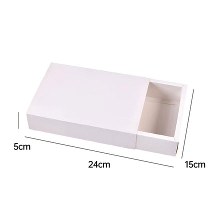 25X White Kraft Paper Drawer Jewelry Package Necklace Bracelet Gift Package box - Aimall