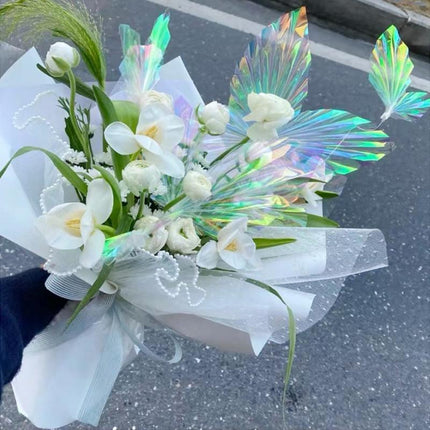 Iridescent Flower Bouquet Wrapping Paper 80CM*15M Cellophane Rainbow Film - Aimall
