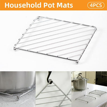 4pcs Heat Insulating Mat Tabletop Saucespan Anti Scald Cookware Protector Pad