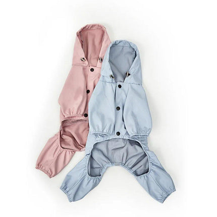 Outdoor Reflective Waterproof Dog Raincoat Breathable Four Legged Pet Jacket