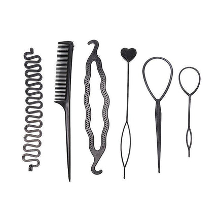 6X Hair Tools Set Design Styling Braiding Accessories DIY Girls Women Clip Pin - Aimall