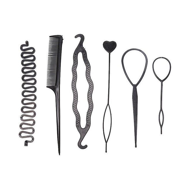 6X Hair Tools Set Design Styling Braiding Accessories DIY Girls Women Clip Pin - Aimall