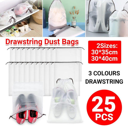 25PCS Portable Travel Shoe Bags Sport Storage Pouch Drawstring Dust Organizer