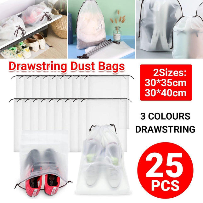 25PCS Portable Travel Shoe Bags Sport Storage Pouch Drawstring Dust Organizer