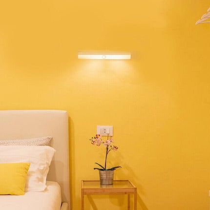 LED Motion Sensor Light PIR Cordless Night Light Closet Stair Battery Powered Cool White - Aimall