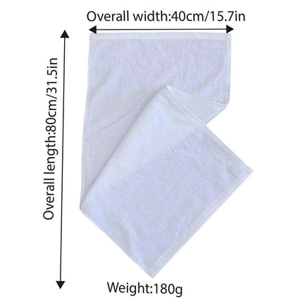 6pcs Absorbent White Bath Towels for Hotel Guesthouse Bathroom Home Use Set