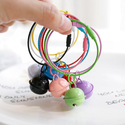 Gift DIY Pendant Color Bell Keychain Key Chain Accessories Plastic Key Ring Gift - Aimall