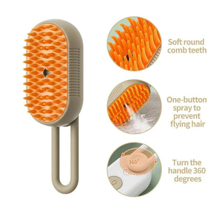 Mango Pet Massage Comb Spray Brush for Dogs Cats Grooming Shedding Detangler