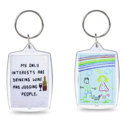 10PCS Clear Acrylic Photo Keyring - DIY Picture Frame Keychain Gifts - Aimall