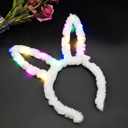 LED Bunny Ears/Angel/Pearl Headband Light Up Headpiece Cute Hair Accessory - Aimall