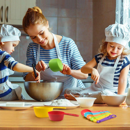 12PCS Plastic Measuring Spoon and Cup Set Baking Tools for Cake Milk Powder