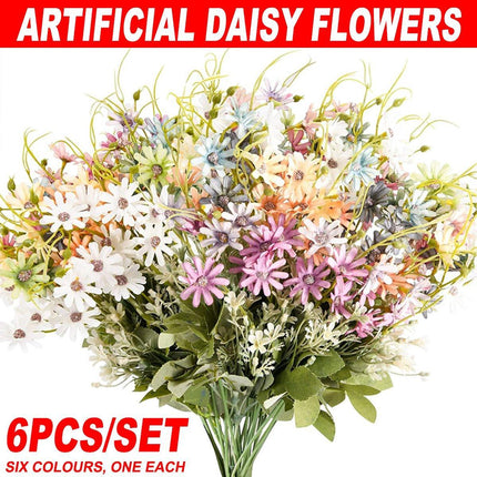 6x Artificial Small Soft Chrysanthemum Home Office Daisy Flower Party Decor DIY