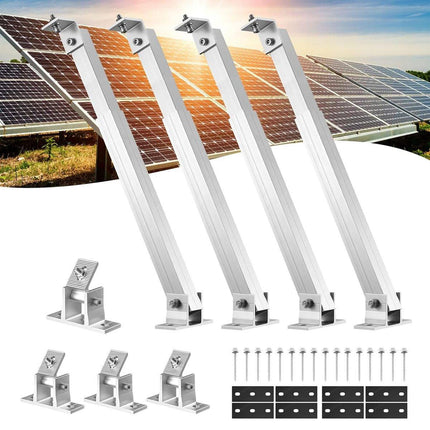 Adjustable Solar Panel Mounting Brackets 15-30 Degrees Aluminum Roof PV Support