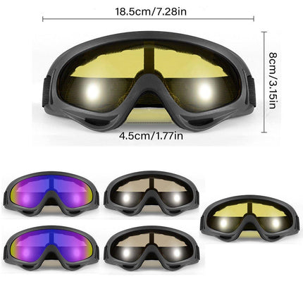 6PCS Tactical Motorcycle Goggles X400 Windproof Outdoor Riding Goggles Sports