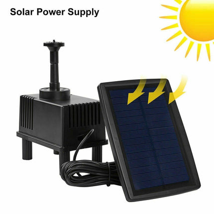 Solar Powered Water Fountain Pump Garden Pond Submersible Filter Fish Tank Kit