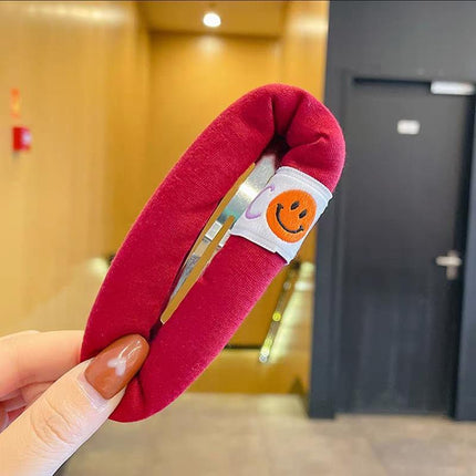 Hair Bangs Clips Cute Smiley Face Cartoon Women Barrette Headwear Accessories