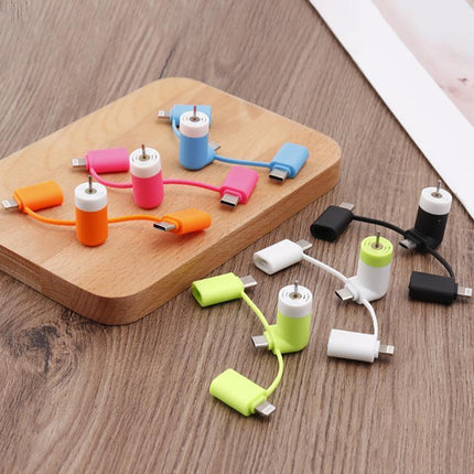3 In 1 Portable Cell Phone USB Mini Fan For iPhone Android TypeC Mobile Model - Aimall