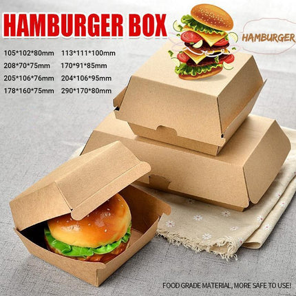 UP To 250PCS New Cardboard Hot Dog Box - Brown Corrugated Kraft - Plain - Aimall