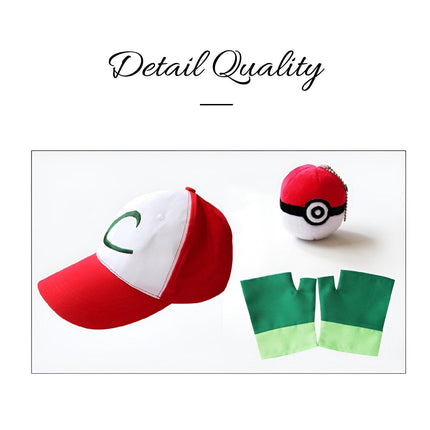 Pokemon Pokemon Xiaozhi Cosplay Gloves Jacket Anime Costume New Version C Suit