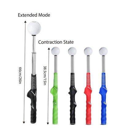 Golf Swing Training Aid Telescopic Impact Sound Stick Exercise Tool for Practice