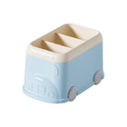 Cartoon Desktop Pen Holder Multi-Compartment Stationery Organizer Storage Box