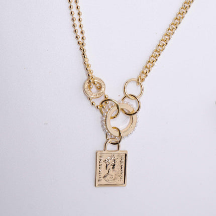 Vintage Gold Necklace Elegant Jewelry Women Classic Beauty Statement Piece