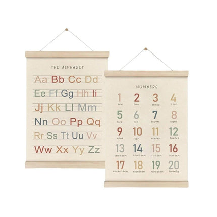2pcs Preschool Scroll Wall Art Bedroom Decorations Nursery Wall Hanging