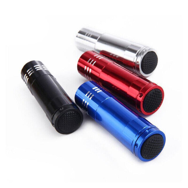 Mini Pocket 9 Led Camping Torch Ultra Flashlight Light Lamp Aluminum ( 1Pc) Au - Aimall