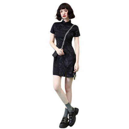 Girls Retro Cheongsam Dress French National Style Fashion Improved Qipao