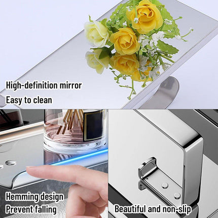 304 Stainless Steel Toilet Paper Holder Non-perforated Roll with Phone Rack