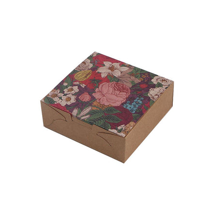 25PCS Kraft Paper Moon Cake Cookie Packaging Box Square Blister Hand Packaging