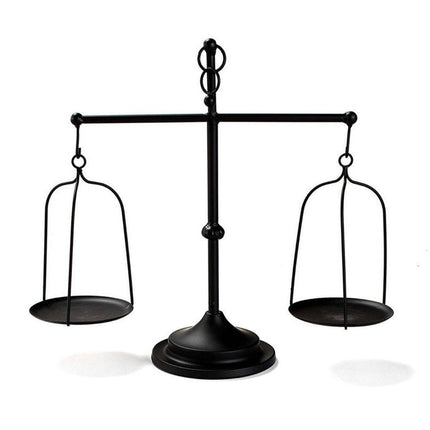 Black iron balance Scale candlestick decorative candle wedding Home Decor Gifts