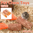 10pcs Pet Chewing Radish Hamster Toys Corn Cob Teething Sticks for Small Animals