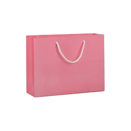 25X Kraft Paper Bags Gift Shopping Bag Carry White Pink Black Bag With Handles