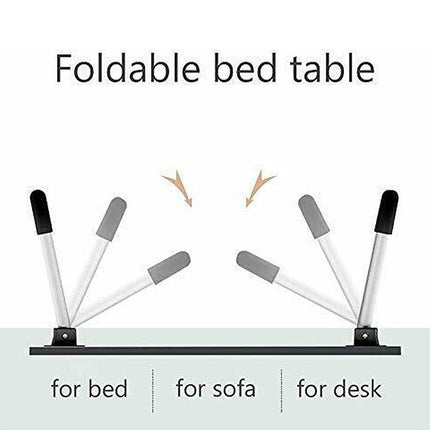 Laptop Bed Table Foldable Lap Standing Desk with Cup Slot for Indoor Picnic Tray