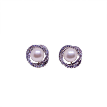 High Grade Elegant Pearl Earrings Fashion Jewelry Round Statement Earrings