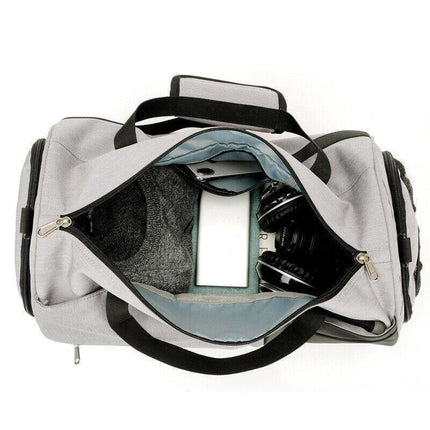 Gym Duffel Bags 30L Canvas Travel Bag Waterproof Fitness Shoes Compartment Shoe - Aimall