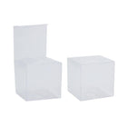 50 PVC Clear Transparent Macaron Square Cube Boxes For Wedding Favour Gift Candy - Aimall
