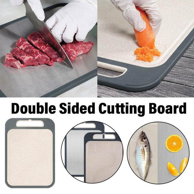 304 Stainless Steel Cutting Board Double-Sided Chopping Boards Kitchen Camping